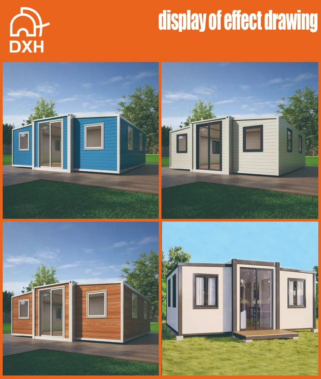 20FT/40FT Prefab Home with Modern Chinese Style Steel Prefabricated Luxury Expandable Container House with Bedrooms