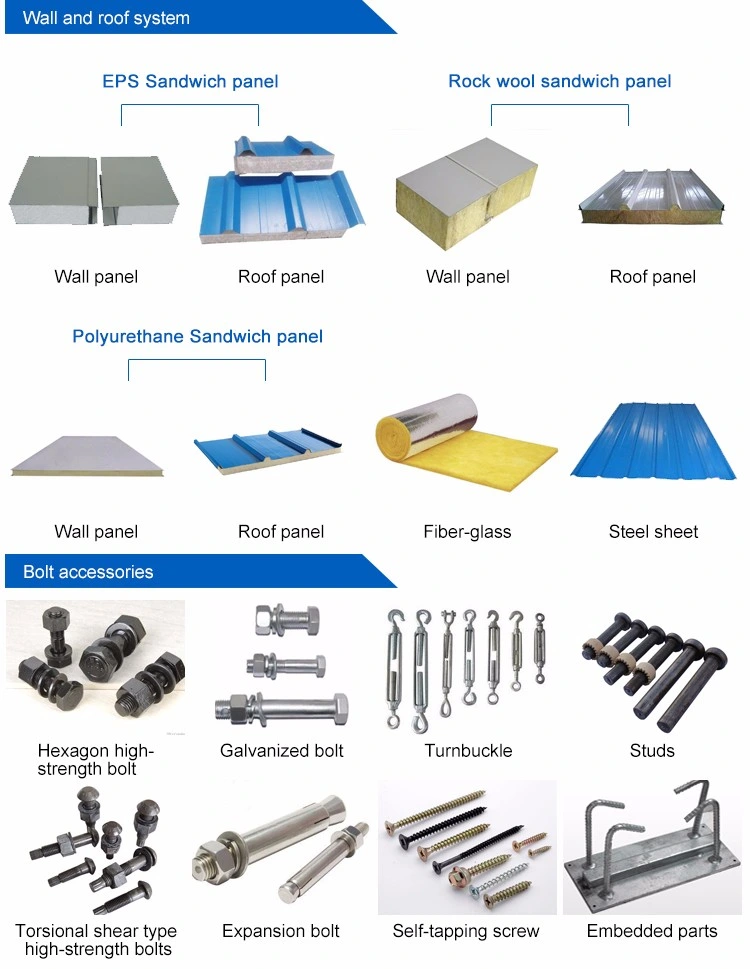 Gable Frame Light Metal Building Prefabricated Industrial Steel Structure Warehouse