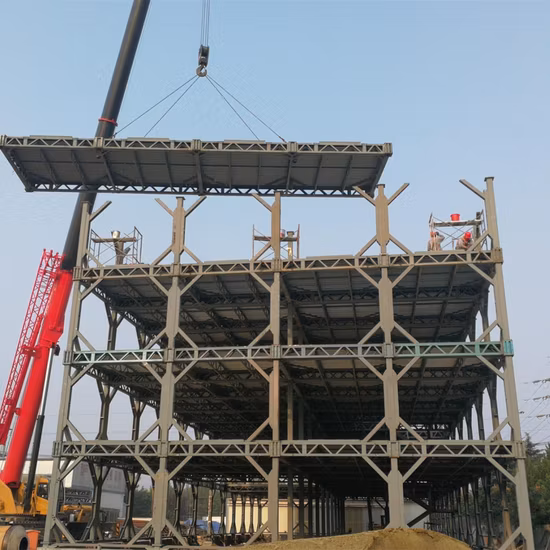 Пятиэтажное сборное легкое стальное здание, структурное здание, коммерческое офисное здание