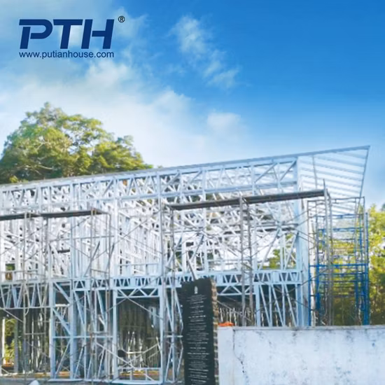 Светлое здание виллы стальной конструкции для проекта школьного класса